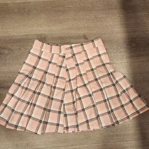 Hollister Mini Skirt Plaid Pink